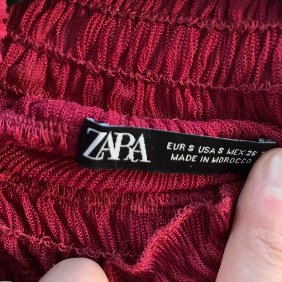 Zara semi-sheer maroon dress - Picture 5 of 5